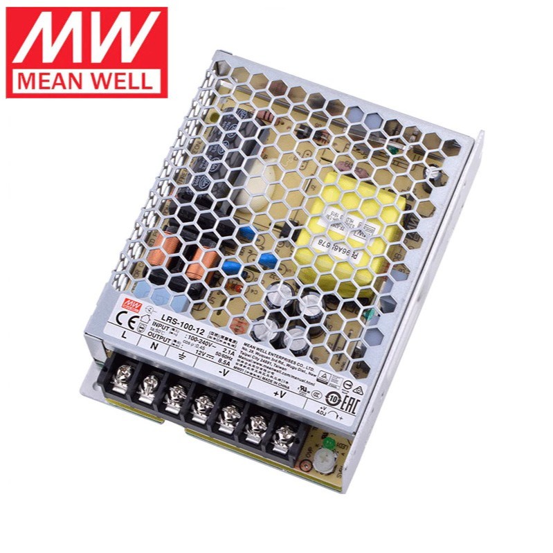 POWER SUPPLY DC 12V 8.5A.  Mean WELL ( LRS-100 )Switching Power supply
