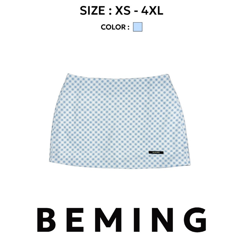Bemingskirt081(XS-4XL)-Check Mini Skirt – กระโปรงลายตารางที่ใส่ง่ายและใช้ได้ทุกวัน 🤍 รูปที่ 2