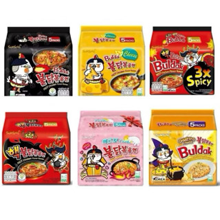 มาม่าซัมยังแพ็ค5ซอง มีหลากหลายสีหลากหลายรสชาติ