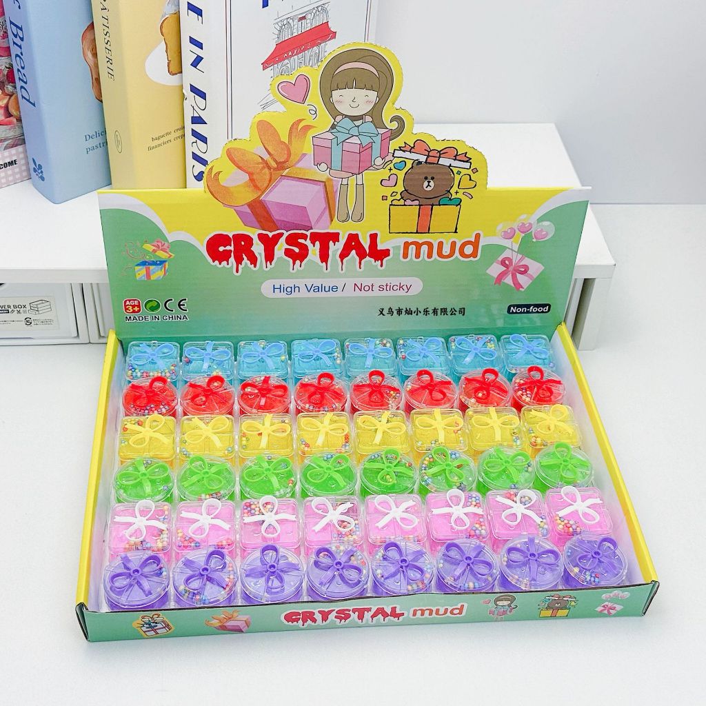สลามยกกล่อง มีหลายแบบ*Slime สไลม์ เนื้อนุ่ม เม็ดโฟม กากเพชร ของเล่นคลายเครียด ของเล่นเด็ก