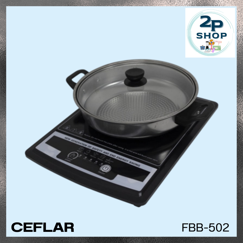 CEFLAR เตาแม่เหล็กไฟฟ้า+พร้อมหม้อสเตนเลส รุ่น T-025 (กำลังไฟ1200w)