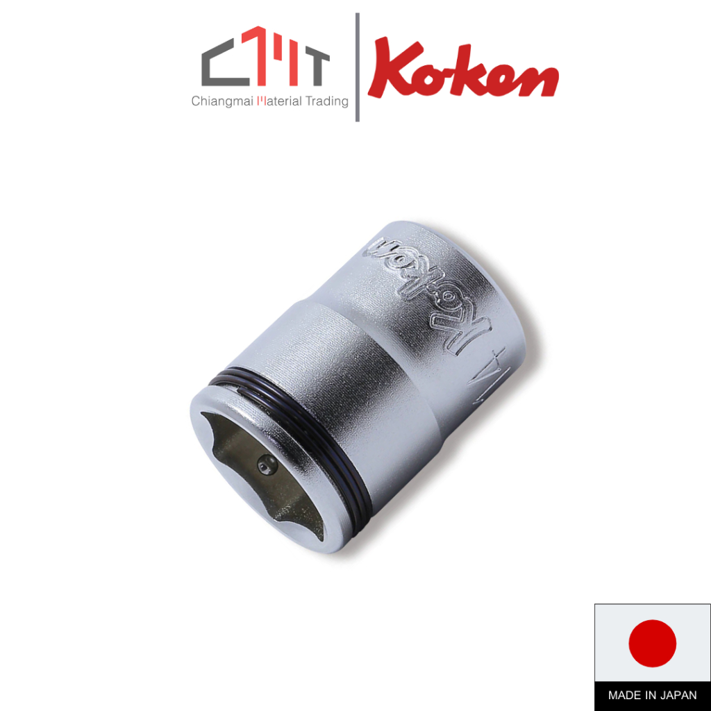 KOKEN ลูกบ๊อกซ์ สั้น Nut Grip ขนาด 3/8" ขนาด 8.0mm.- 24.0mm. No.3450M