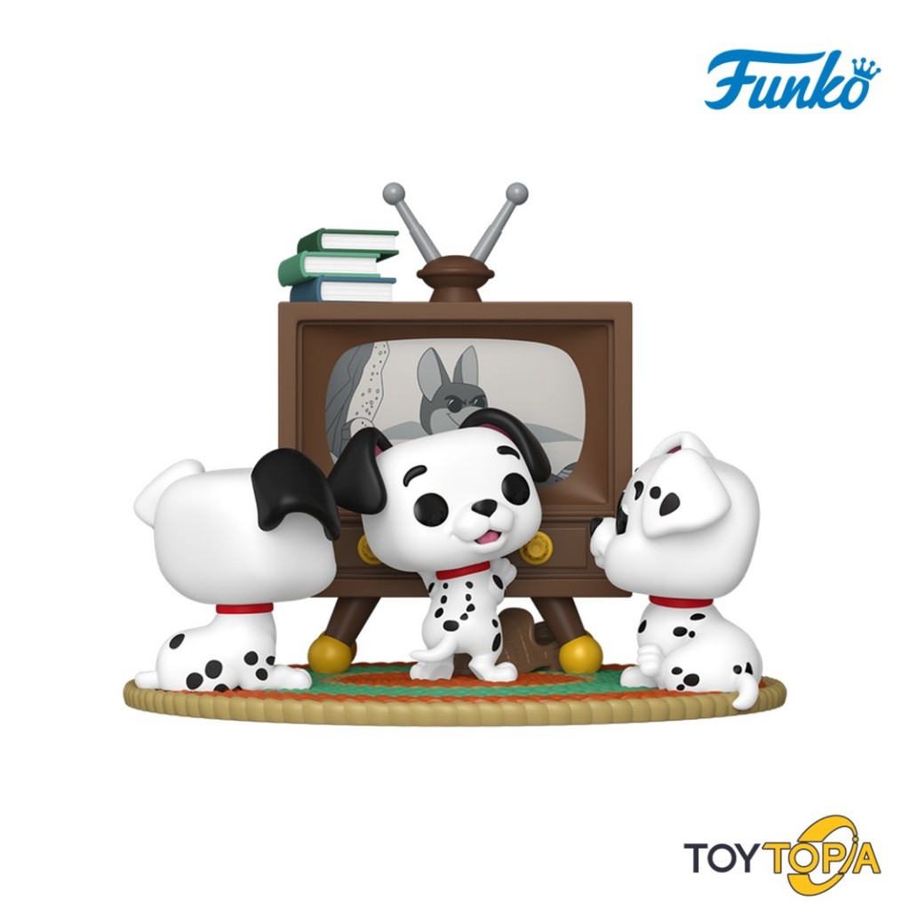 (90260) Rolly, Patch & Lucky with TV (1664) POP! Moments: Disney 101 Dalmatians by Funko