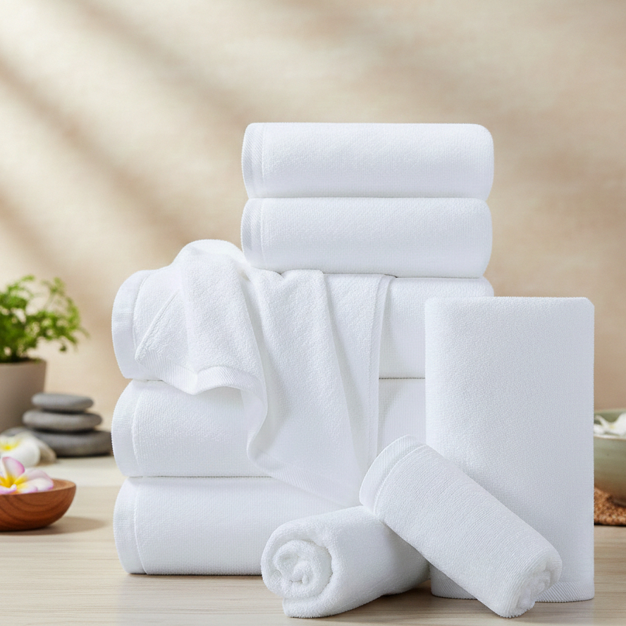 ผ้าขนหนูโรงแรมเกรดพรีเมียมผลิตจาก Cotton 100% มาตรฐานโรงแรม️ ขนาด: 12" x 12" 15" x 30 " 30" x 60 " 40" x 60"