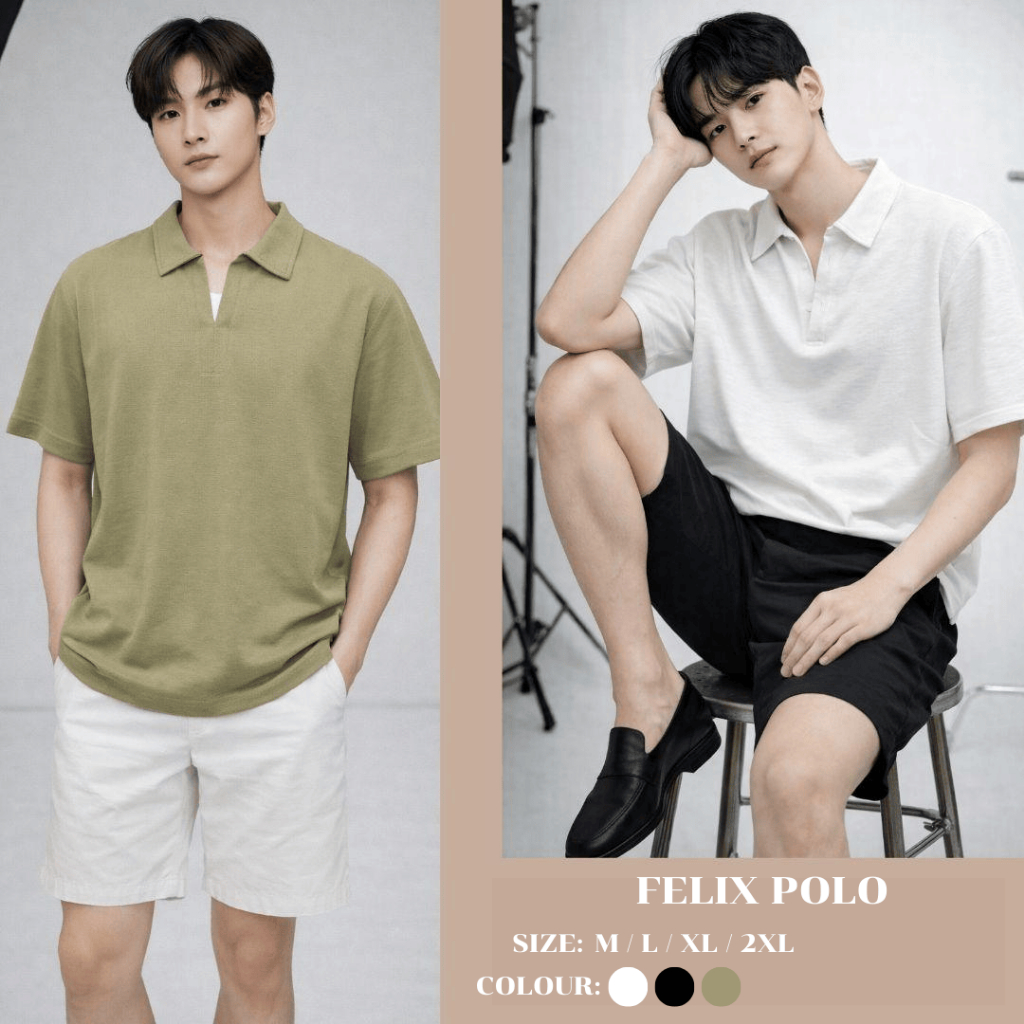 11.WOLF Felix Polo เสื้อโปโลแขนสั้น โปโลผู้ชาย เสื้อโปโล / PL300