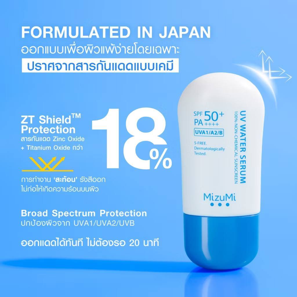ถูก/แท้/มีไลฟ์ (Box Set) กันแดด MizuMi UV Water Serum SPF50+ PA++++ มิซึมิ เซรั่มกันแดด กันแดดทาหน้า อ่อนโยน - รูปที่ 4