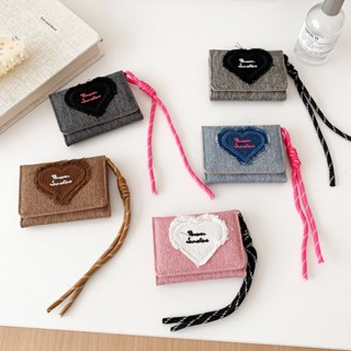 Miss_J พร้อมส่งจากกทม🎀กระเป๋าสตางค์ผ้าควิลท์สีพื้น ดีไซน์ทัน…