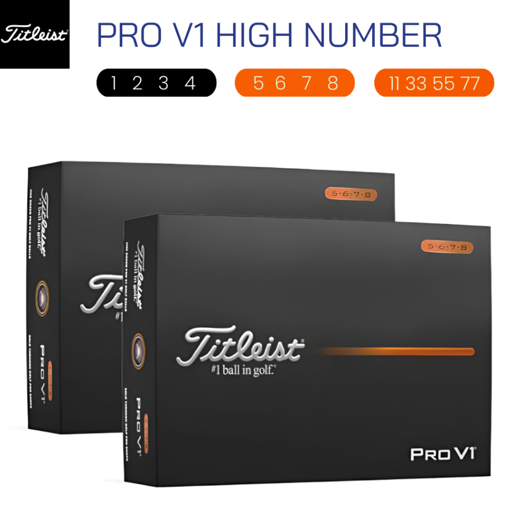 [🚚จัดส่งไว] 2025 Titleist Pro V1 High Number Golf Ball (12Balls/ 1Dozen)
