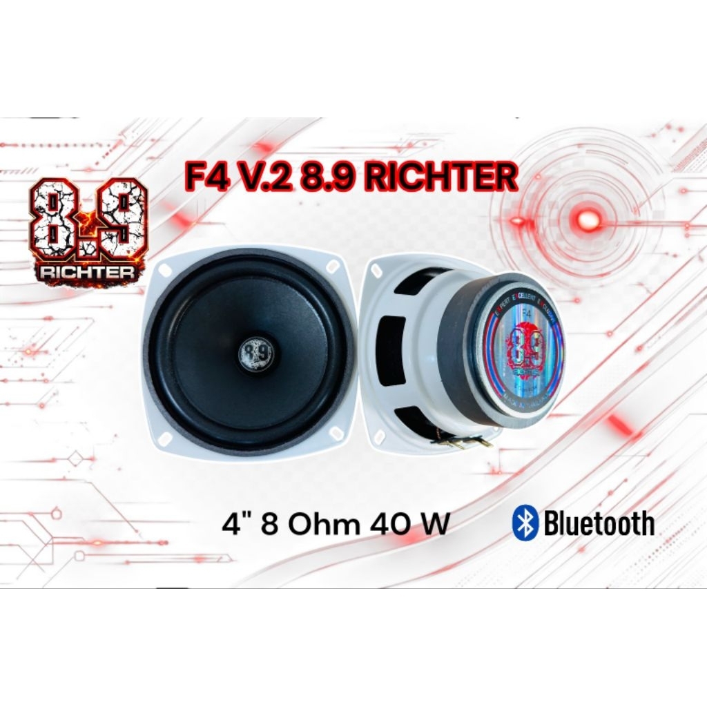 ดอกลำโพงเสียงกลาง 4 นิ้ว 4 โอม และ 4 นิ้ว 8 โอม 40 W  BTF4 8.9 ริกเตอร์ ดอกลำโพงบลูทูธ