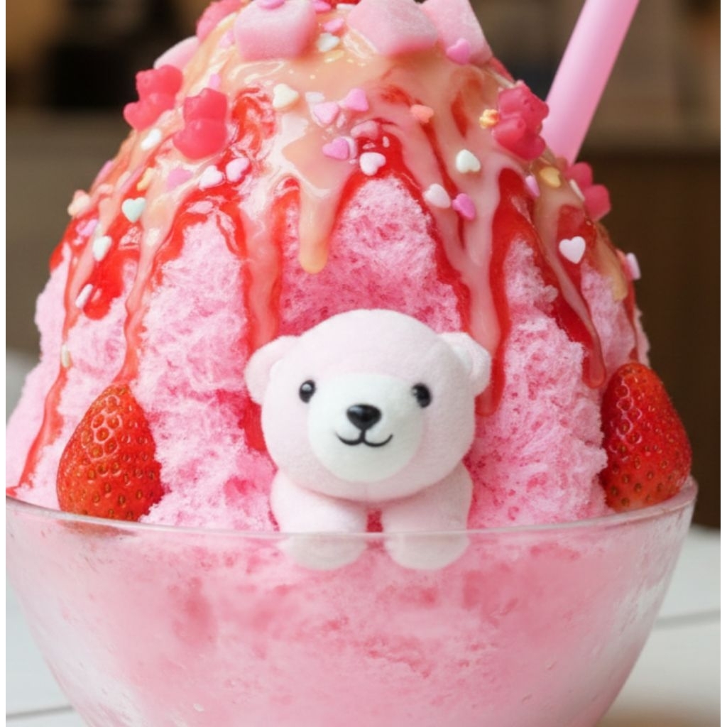 ตุ๊กตา​หมีขั้วโลก AMUFUN maru kuma POLA สีชมพู 🐻‍❄️🩷  ตุ๊กตามือสอง