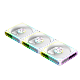 พัดลมเคส COOLMOON Mirror Moon Pro ARGB 3pin 5V + 4pin PWM 120mm. 1800RPM