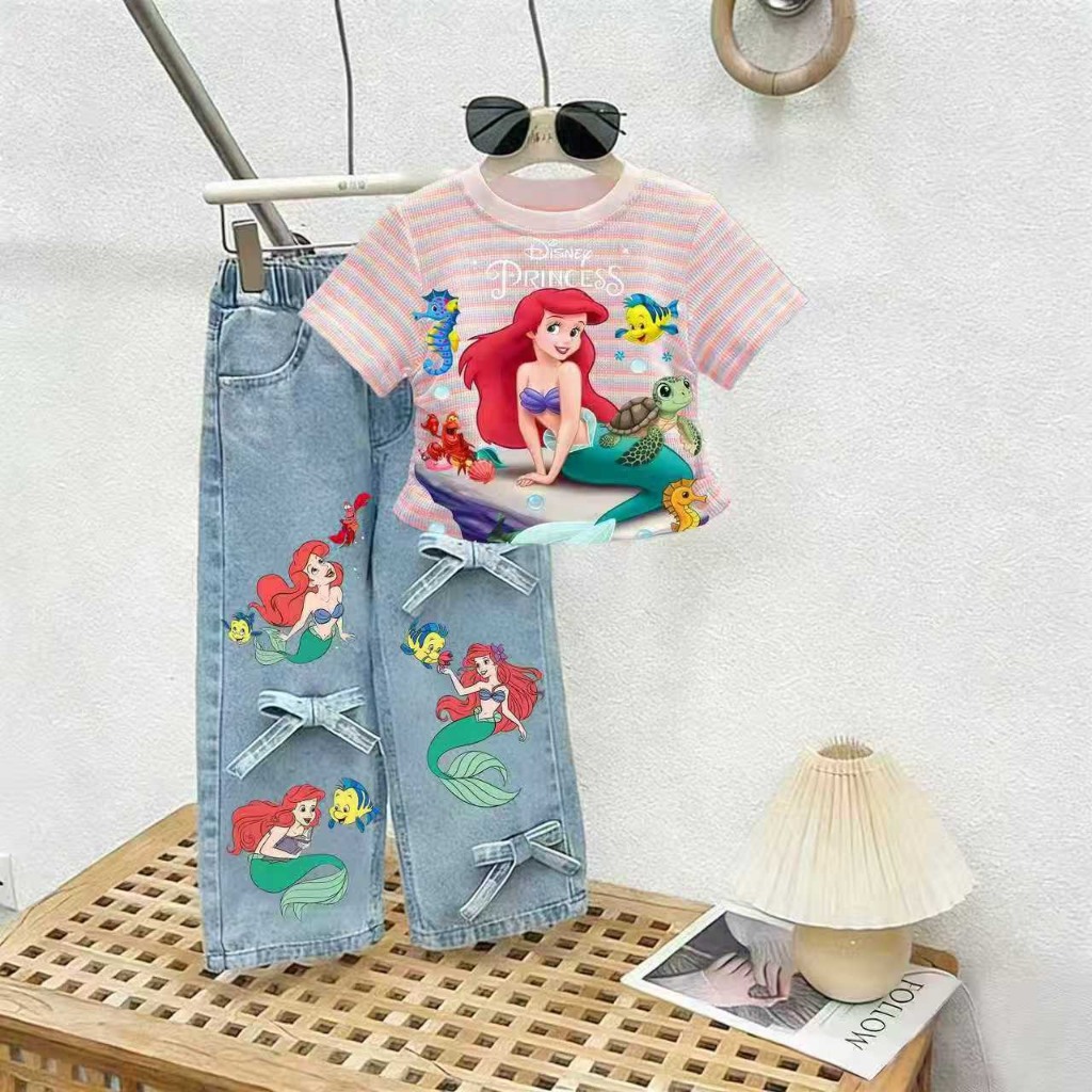 พร้อมส่ง ม78-ม81 7873 ยีนลายเจ้าหญิง