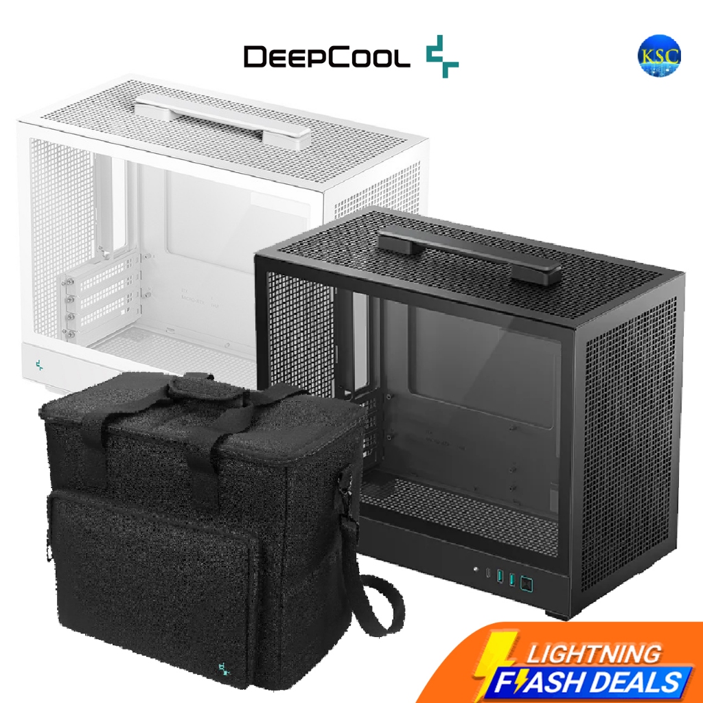 CASE DEEPCOOL ( CH160 PLUS M-ATX ) BLACK / WHITE [ M-ATX ]