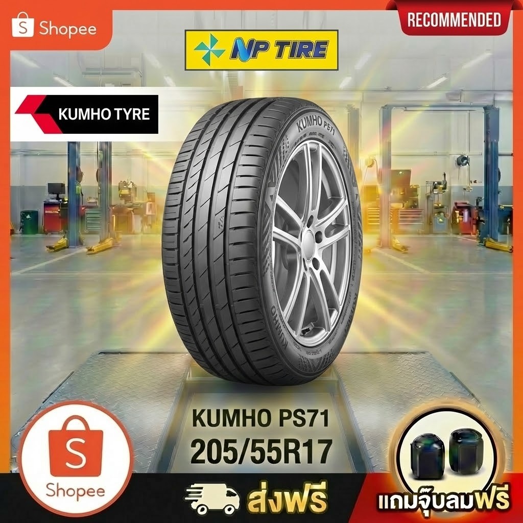 ยาง 205/55R17 KUMHO PS71  ราคาต่อเส้น  ปี 2025