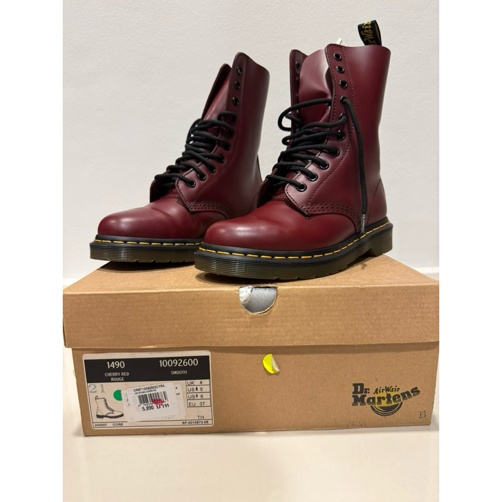 [มือสอง] Dr.Martens 1490 cherry red rouge (size EU37, UK4, US5ช, US6ญ)