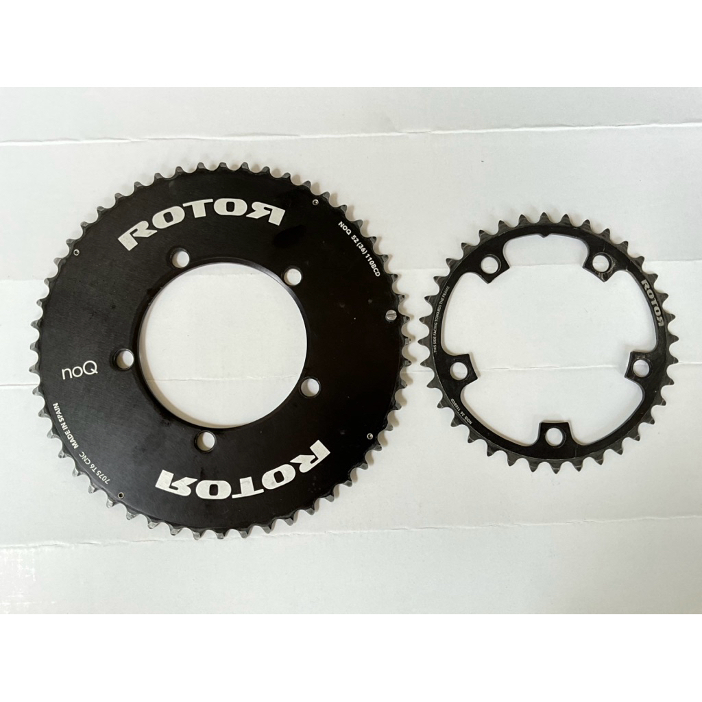Rotor NoQ ใบจานกลม 52-36T  10-11speed road bike สภาพสวย