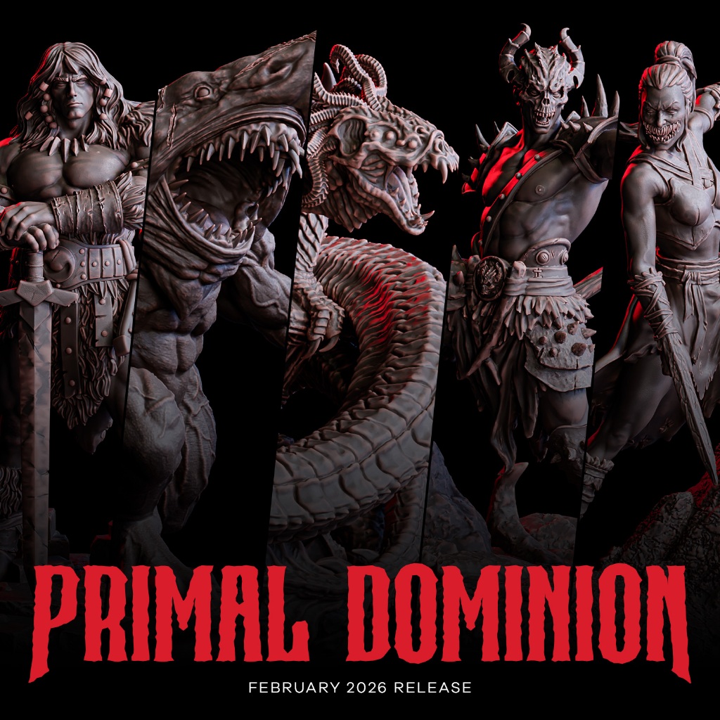 Primal Dominion - โมเดลสำหรับ DnD miniature,[Made to order ส่งพัสดุภายใน 1-3 วัน]