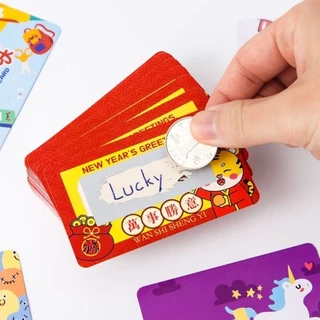 🇹🇭พร้อมส่ง🇹🇭 บัตรขูดDIY ลายการ์ตูน(20ใบ+พร้อมสติกเกอร์)