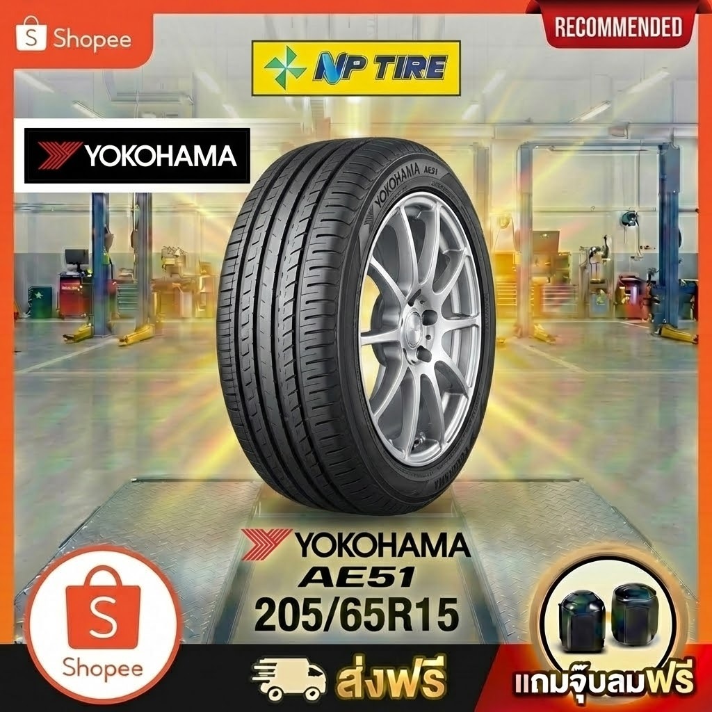 ยาง 205/65R15 YOKOHAMA AE51  ราคาต่อเส้น  ปี 2020