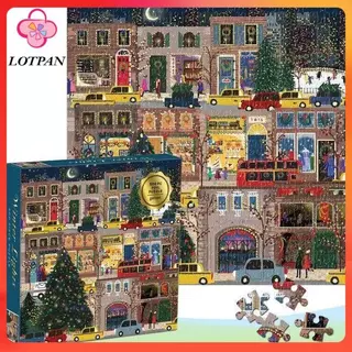 LOTPAN จิ๊กซอว์ 1,000 ชิ้น ไฟฤดูหนาว พร้อมแผ่นฟอยล์สีทอง ของเล่น ของขวัญวันเกิด ของขวัญคริสต์มาส เกมโต๊ะคู่รัก 500 ชิ้น