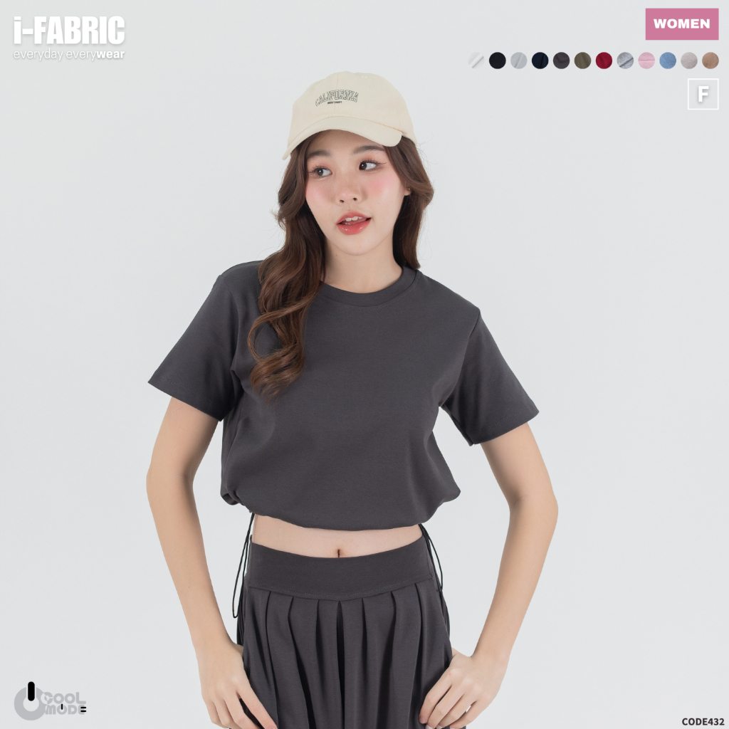 Crop top เสื้อเเขนสั้นรูดเอว (CODE 422)