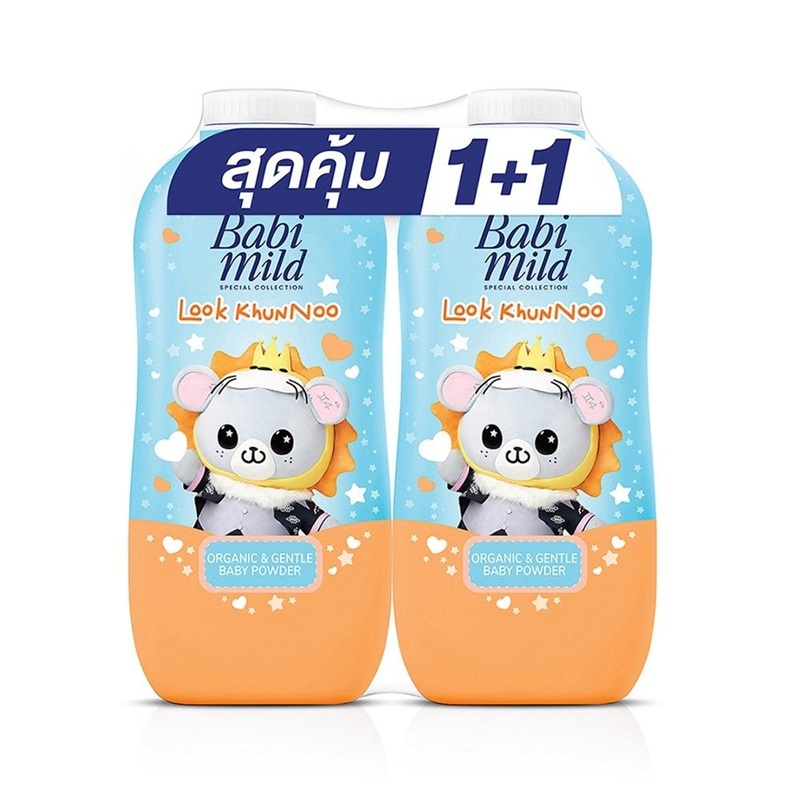 Babi mild เบบี้มายด์ แป้ง สเปเชียล คอลเล็กชัน ออร์แกนิก&เจนเทิล เบบี้ พาวเดอร์ 350 กรัม 2 ขวด