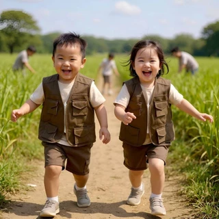 ชุดนักสำรวจ ชุดเที่ยวแค้มป์ปิ้ง ชุดเดินป่า สำหรับเด็ก มีหลายสีหลายไซร์ ใส่ได้ทั้งลูกชาย ลูกสาว 🇹🇭งานไทย พร้อมส่ง