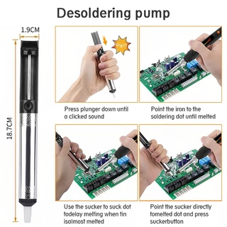 TASKTOOL ชุดหัวแร้ง 150W 18 ชิ้น พร้อมจอแสดงผลดิจิตอล LED ปรับอุณหภูมิได้ 180℃-520℃