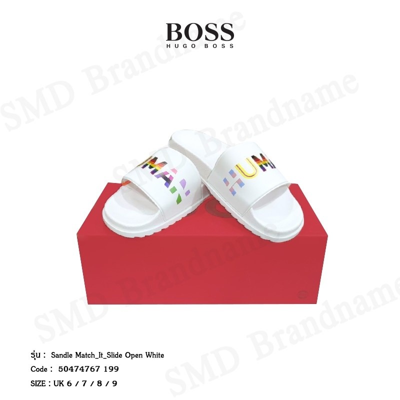 Hugo Boss รองเท้าแตะ รุ่น Sandle Match_It_Slide Open White Code: 50474767 199