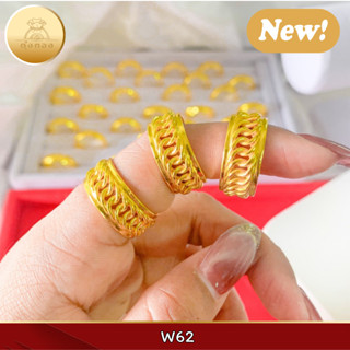 แหวนหุ้มทอง  น้ำหนัก 2 สลึง ลายขายดี สีสุกเหมือนทองจริง W62