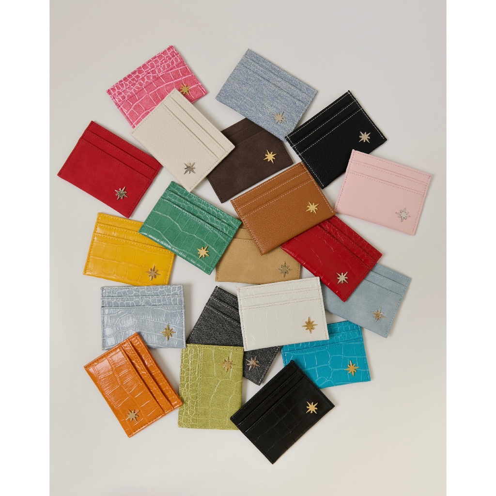 GLISS - G*card-holder การ์ดโฮลเดอร์ สีสดใส  ช่องใส่บัตร 5 ช่อง ใส่บัตรได้สูงสุด 8 ใบ มีหนังให้เลือกหลายแบบ