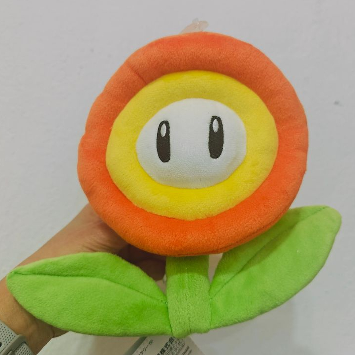 ของสะสม ตุ๊กตา Nintendo Super Mario ALL STAR COLLECTION - Fire Flower (ดอกไม้ไฟ) ไซส์'S 18 ซม.ของแท้ มือ