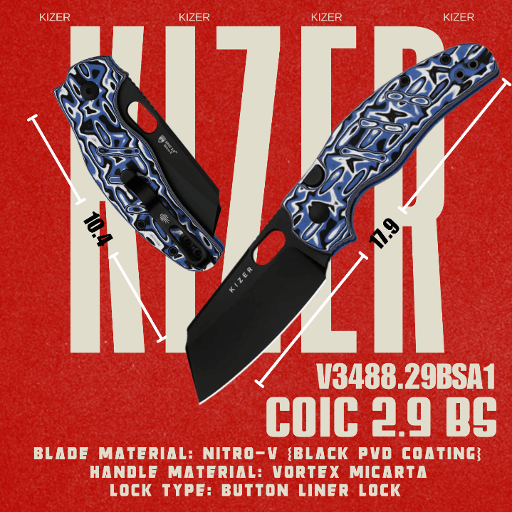 Kizer C01C 2.9 BS | Nitro-V | Vortex Micarta | V3488.29BSA1 ร้าน Tamashi bkk ของแท้