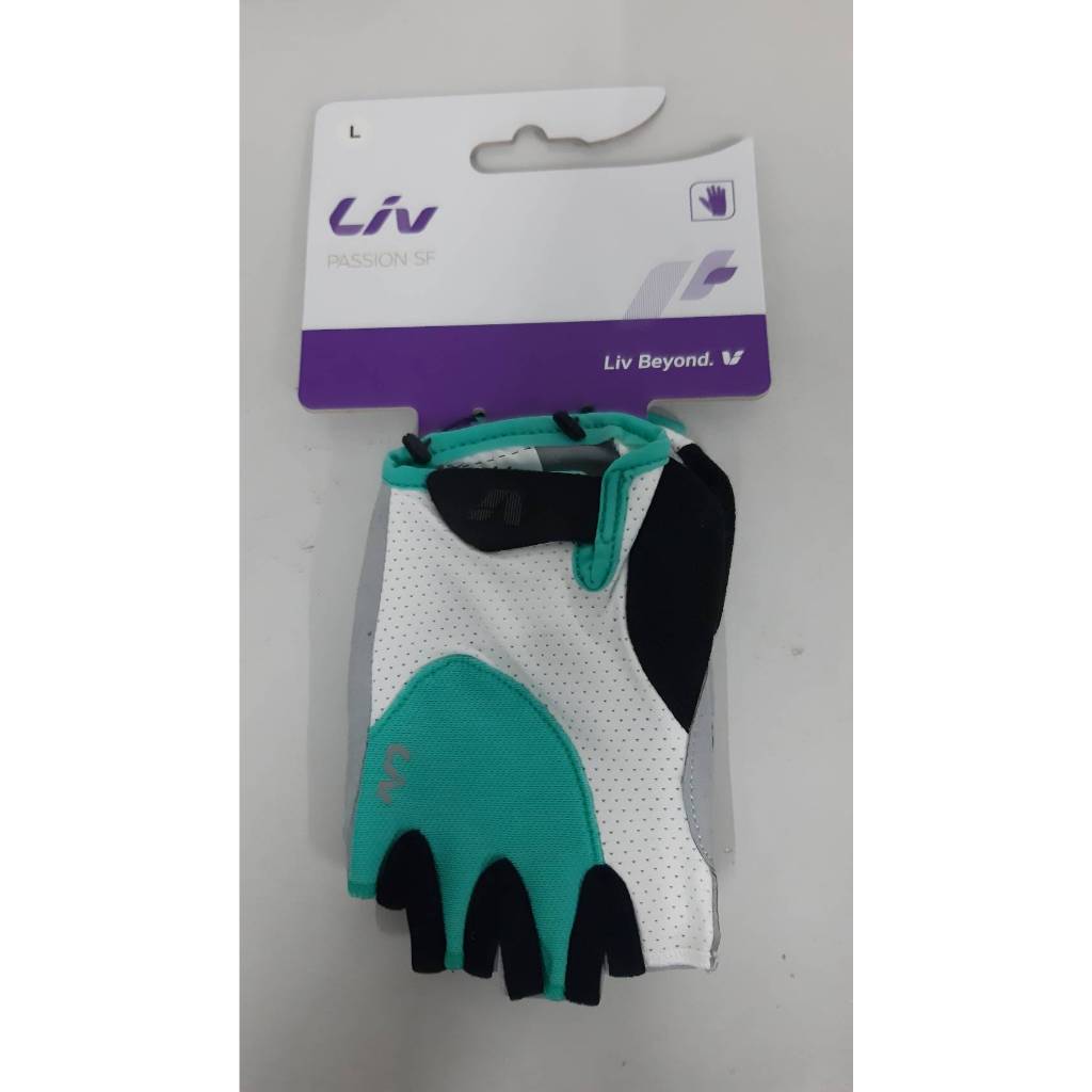 ถุงมือปั่นจักรยาน LIV RACE DAY GLOVES Color WHITE/PURPLE