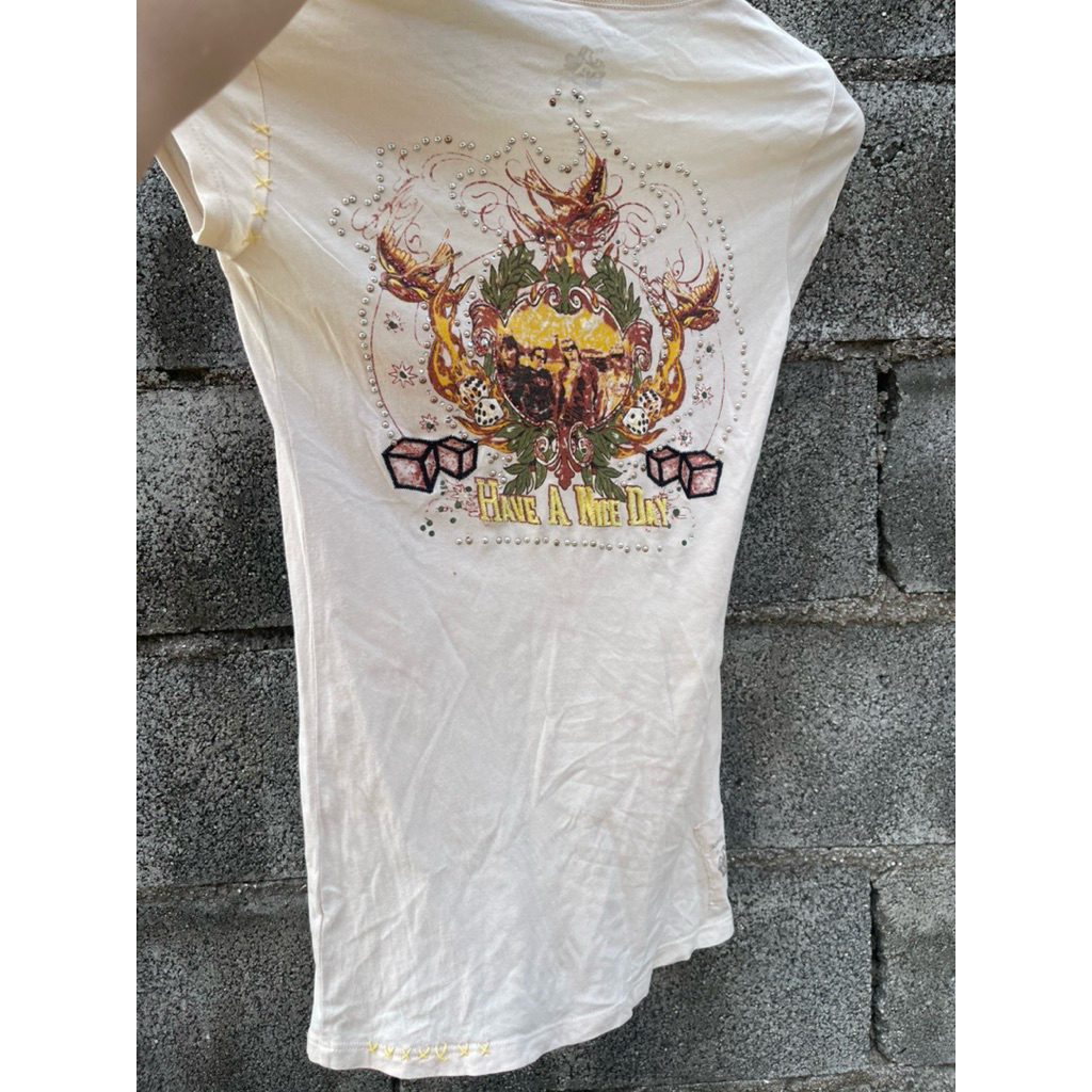 🔑 Bon Jovi🔑 เสื้อรัดรูปมือสอง เสื้อรัดรูป Y2K มือสอง เสื้อรัดรูปมือสอง