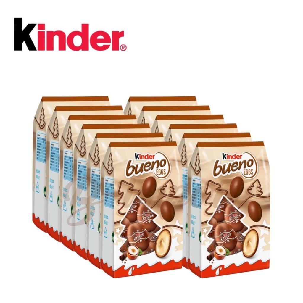 (ยกโหล x 12 ถุง) Kinder Bueno Eggs มี 8 ลูก ขนาด 80 กรัม E.20/04/26