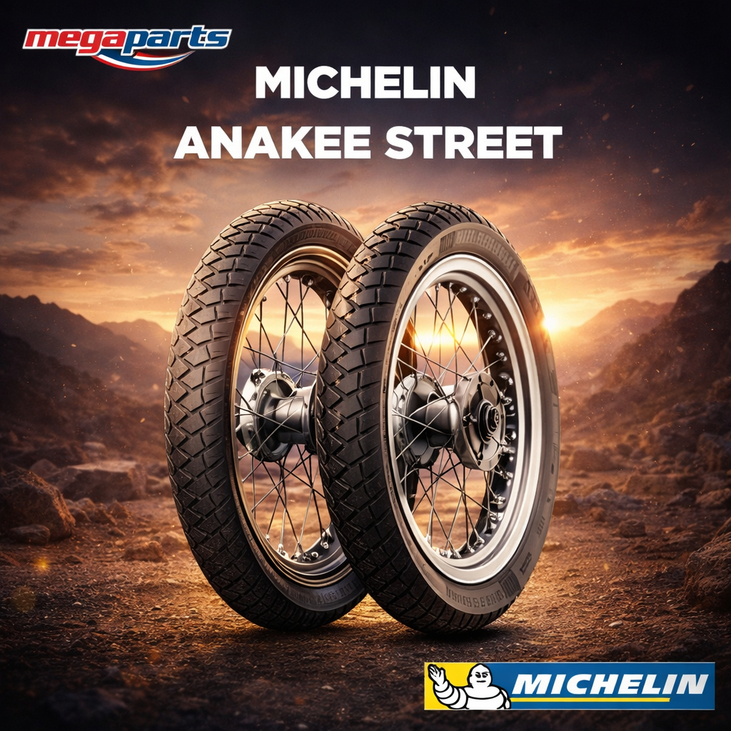 ยางนอกรถมอเตอร์ไซค์ MICHELIN ANAKEE STREET มิชลิน อนาคี สตรีท (1 เส้น) (Megaparts Store)