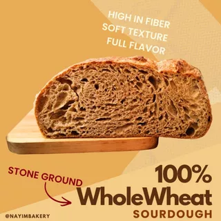 Nayimbakery 100% Wholewheat Sourdough น้ำหนัก 400g.