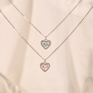 Socrush.bkk | SWEET HEART necklace | SN-091 | สร้อยคอ จี้หัวใจ โบว์