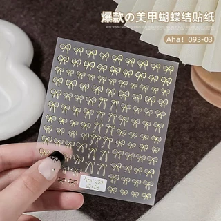 สติกเกอร์โบว์ เกรดพรีเมียม ใช้สำหรับแต่ง ติดเล็บ ราคาต่อแผ่น ลายน่ารักมาก