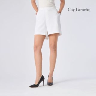 Guy Laroche กางเกง smart short ขาสั้น สีขาว GBBXWH