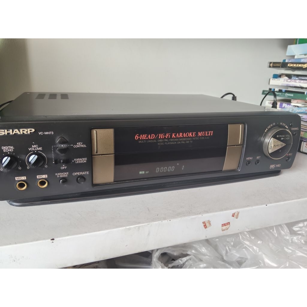 เครื่องเล่นวีดีโอ Sharp VDO VHS รุ่นVC-MH73 ระบบ6หัวเทป HiFi Stereo (ตำหนิตามรายละเอียด)