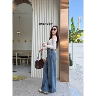 Niyom Jeans collection The Forest : กางเกงยีนส์ รุ่น B305.3 ทรงกระบอกใหญ่ ทรงบอลลูน