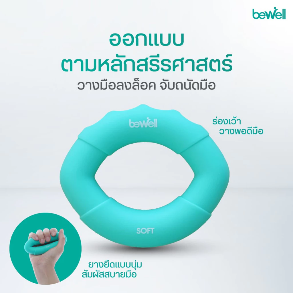 Bewell ยางยืดบริหารมือ ป้องกันนิ้วชา นิ้วล็อค thumbnail 4