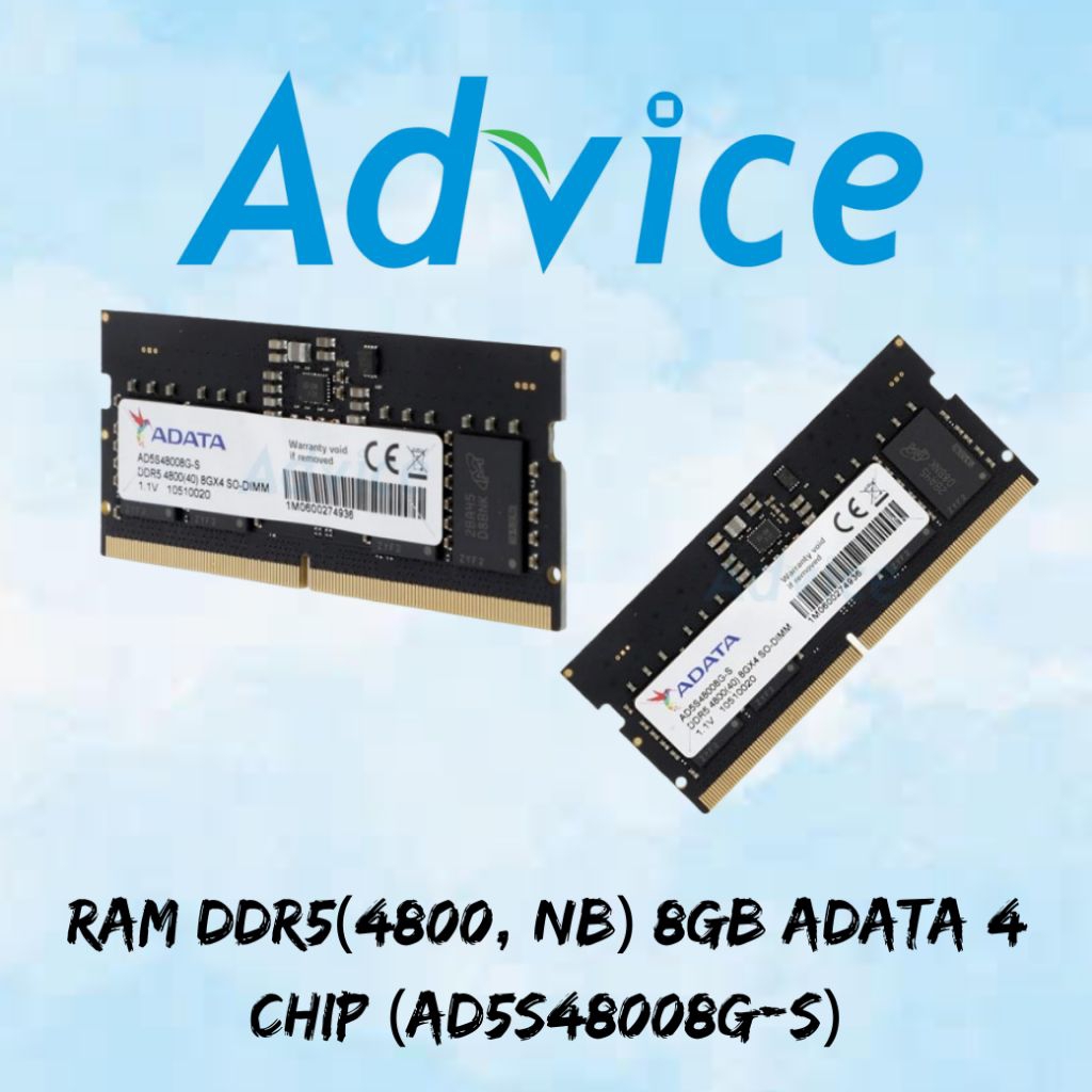 RAM DDR5(4800, NB) 8GB ADATA 4 CHIP (AD5S48008G-S)