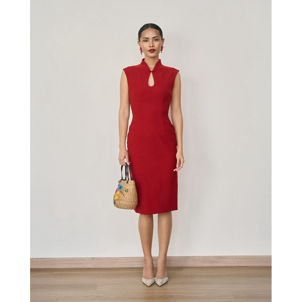 ORCHIDA - Mandarin Collar Dress (Ship Within 2–3 Days)