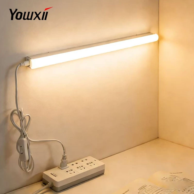 YOWXII หลอดไฟ LED T5 ติดผนัง ไร้สาย 30/60 ซม. แสงโทนอบอุ่น/แสงสีขาว ประหยัดพลังงาน แสงนุ่มนวล