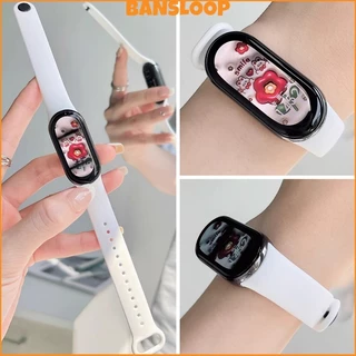 สายยางกีฬา for Xiaomi Mi Band 10/9/8 อุปกรณ์เสริมสร้อยข้อมือซิลิโคน Soft Polos Warna for Smartwatch Mi Band 10 9 8 NFC