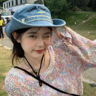 หมวกบักเก็ต สไตล์ญี่ปุ่น ตะวันตก คาวบอย สําหรับตกปลา เดินป่า ตั้งแคมป์(มี4สี)dont