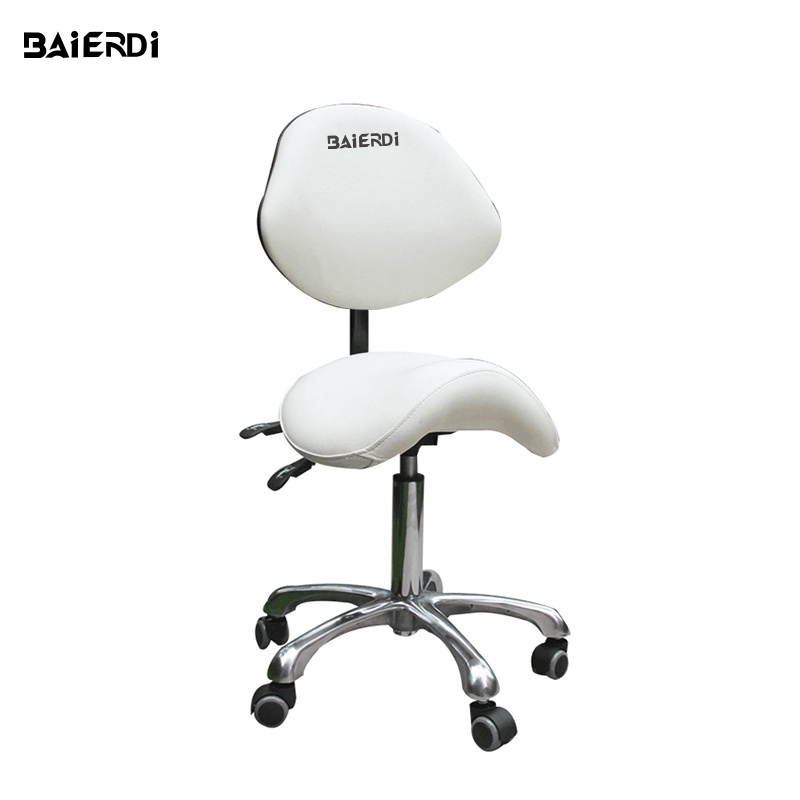 BAIERDI MALL Iเก้าอี้อานม้า เก้าอี้ร้านเสริมสวย มัลติฟังก์ชั่ปรับอานสตูลสักโรตารี่ยกทันตแพทย์แฟชั่นคอมพิว เก้าอี้ต่อขนตา